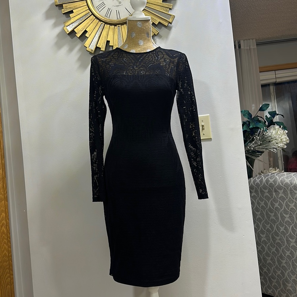 Cache dark navy dress. Size 4